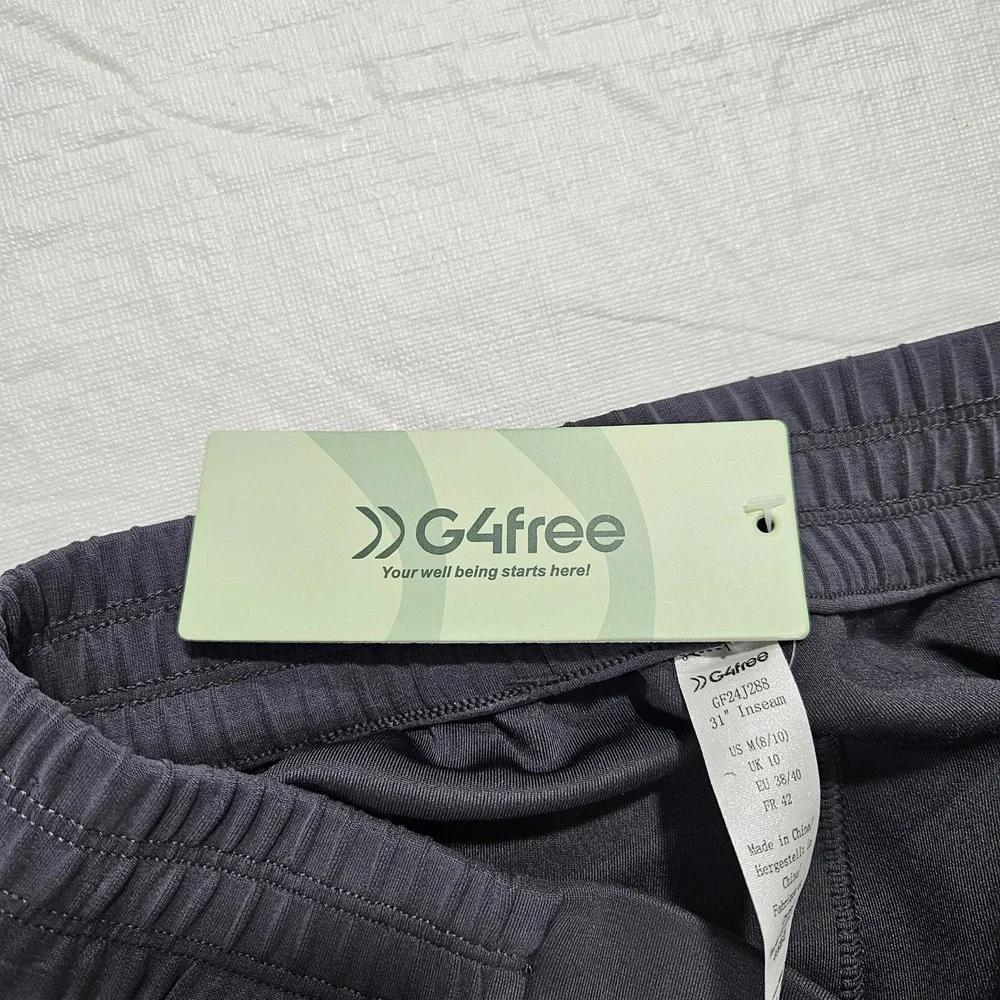 G4free Wide‎ Leg Lounge Pants Charcoal Gray Elastic Waist Comfort Size M